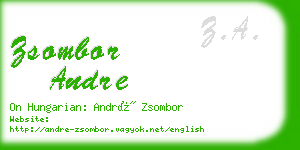 zsombor andre business card